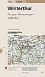 Topografische Wandelkaart Zwitserland 1072 Winterthur Pfungen Wiesendangen Turbenthal - Landeskarte der Schweiz