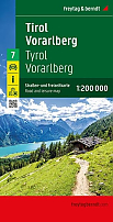 Wegenkaart - Landkaart Tirol en Voralberg 07 - Freytag & Berndt