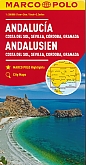 Wegenkaart - Landkaart Andalusië - Costa del Sol, Sevilla, Córdoba, Granada | Marco Polo Maps