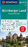 Wandelkaart 172 Nürnberger Land Hersbrucker Alb Kompass