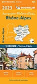 Wegenkaart - Landkaart 523 Rhones Alpes 2023 - Michelin Region France