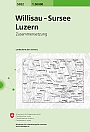 Topografische Wandelkaart Zwitserland 5022 Willisau / Sursee / Luzern (Samengestelde kaart) - Landeskarte der S