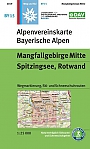 Wandelkaart BY 15 Mangfallgebirge Mitte, Spitzingsee, Rotwand | Alpenvereinskarte