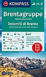 Wandelkaart 73 Dolomiti di Brenta - Patrimonio Naturale dell' Umanità; Dolomiti di Brenta - Weltnaturerbe Kompass