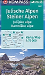 Wandelkaart 2801 Julische Alpen Steiner Alpen Slovenië | Kompass