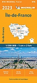 Wegenkaart - Landkaart 514 Ile de France 2023 - Michelin Region France
