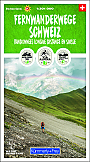 Wandelkaart Fernwanderwege Schweiz langeafstand wandelwegen Zwitserland | Kümmerly & Frey