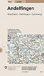 Topografische Wandelkaart Zwitserland 1052 Andelfingen Marthalen Hettlingen Gachnang - Landeskarte der Schweiz
