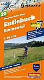 Mountainbikekaart 20 Entlebuch - Emmental Hallwag (met GPS)