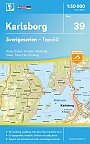 Topografische Wandelkaart Zweden 39 Karlsborg Sverigeserien Topo 50