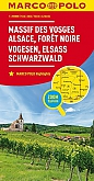 Wegenkaart - Landkaart Vogezen, Elzas, Zwarte Woud | Marco Polo Maps