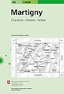 Topografische Wandelkaart Zwitserland 282 Martigny Chamonix - Orsières - Verbier - Landeskarte der Schweiz