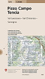 Topografische Wandelkaart Zwitserland 1272 Pizzo Campo Tencia Val Lavizzara Val Chironico Sonogno  - Landeskarte der Schweiz