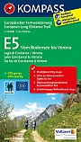 Wandelkaart 2558 E5 Vom Bodensee bis Verona | Kompass