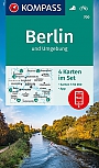 Wandelkaart 700 Berlin Berlijn und Umgebung, 4 kaartenset. Kompass