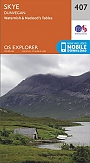 Topografische Wandelkaart 407 Skye / Dunvegan Waternish & Macleod s Tables - Explorer Map