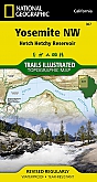 Wandelkaart 307 Yosemite North West Hetch Hetchy Reservoir - Trails Illustrated Map / National Park Maps National Geographic