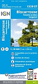 Topografische Wandelkaart van Frankrijk 1339ET - Lacs de Biscarosse, Cazaux, Sanguinet, Parentis