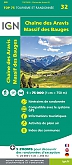 Wandelkaart Fietskaart 32 Chaine des Aravis - Massif des Bauges Top 75 | IGN