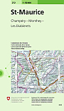Topografische Wandelkaart Zwitserland 272 St Maurice Champery Monthey Les Diablerets - Landeskarte der Schweiz