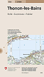 Topografische Wandelkaart Zwitserland 1262 Thonon les Bains Rolle Excenevex Publier - Landeskarte der Schweiz