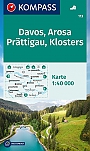 Wandelkaart 113 Davos, Arosa, Prättigau, Klosters Kompass