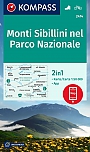 Wandelkaart 2474 Monti Sibillini nel Parco Nazionale Kompass