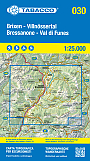 Wandelkaart 030 Bressanone Brixen Val di Funes Tabacco