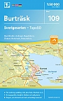 Topografische Wandelkaart Zweden 109 Burträsk Sverigeserien Topo 50