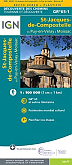 Wandelkaart - Pelgrimsroute St-Jacques-de-Compostela GR 65-1 St Jacobsroute | IGN Tourisme et Decouverte