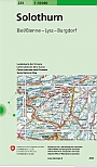 Topografische Wandelkaart Zwitserland 233 Solothurn Biel/Bienne - Lyss - Burgdorf - Landeskarte der Schweiz
