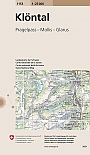 Topografische Wandelkaart Zwitserland 1153 Klöntal Pragelpass Mollis Glarus - Landeskarte der Schweiz