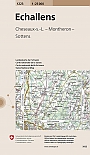 Topografische Wandelkaart Zwitserland 1223 Echallens Cheseaux Le Jorat Sottens - Landeskarte der Schweiz