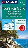 Wandelkaart 2250 Corsica Noord Kompass