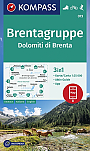 Wandelkaart 073 Brentagruppe; Dolomiti di Brenta Kompass