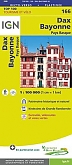 Fietskaart 166 Dax Bayonne Pays Basque - IGN Top 100 - Tourisme et Velo