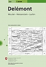 Topografische Wandelkaart Zwitserland 223 Delemont Moutier - Weissenstein - Laufen - Landeskarte der Schweiz