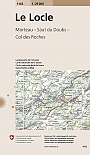 Topografische Wandelkaart Zwitserland 1143 Le Locle Morteau Saut du Doubs Le Col des Roches- Landeskarte der Schweiz