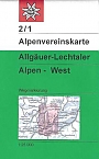 Wandelkaart 2/1 Allgäuer-Lechtaler-Alpen West | Alpenvereinskarte