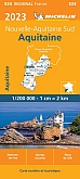 Wegenkaart - Landkaart 524 Aquitaine Franse Atlantische kust 2023 - Michelin Region France