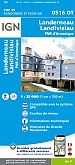 Topografische Wandelkaart van Frankrijk 0516OT - Landerneau / Landisvisiau