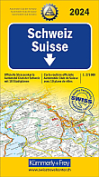 Wegenkaart - Landkaart Zwitserland 2024 | Kümmerly+Frey