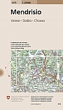 Topografische Wandelkaart Zwitserland 1373 Mendrisio Varese Stabio Chiasso - Landeskarte der Schweiz