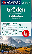 Wandelkaart 616 Gröden, Sella, Canazei; Val Gardena, Sella, Canazei Kompass