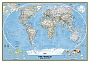 Wereldkaart National Geographic met ophangstrips The World Wandkaart