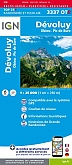Wandelkaart 3337OTR - Devoluy / Obiou / Pic de Bure Geplastificeerd | IGN