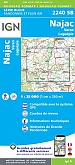 Topografische Wandelkaart van Frankrijk 2240SB - Najac Varen / Laguepie