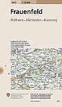 Topografische Wandelkaart Zwitserland 1053 Frauenfeld - Landeskarte der Schweiz