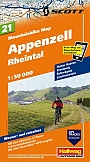 Mountainbikekaart  21 Appenzell - Rheinta Hallwag (met GPS)