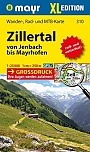 Wandelkaart  310 Zillertal von Jenbach bis Mayrhofen |Mayr